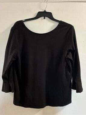 Talbots Black Scoop Neck Long Sleeve Top Sz 2Xp